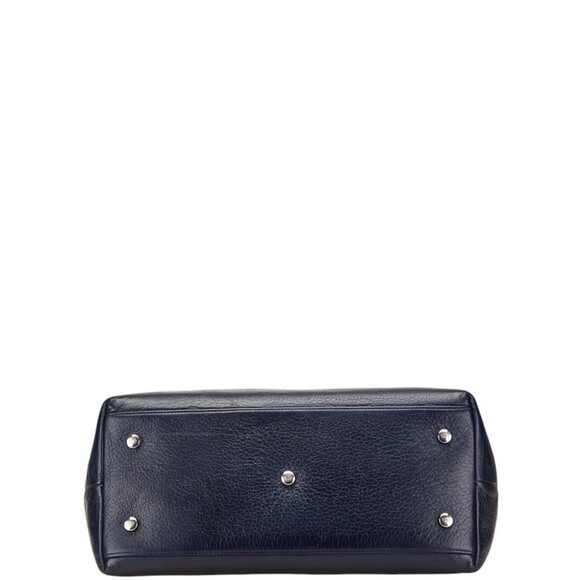 CHRISTIAN DIOR Blue Leather Shoulder Bag - Picture 3 of 13